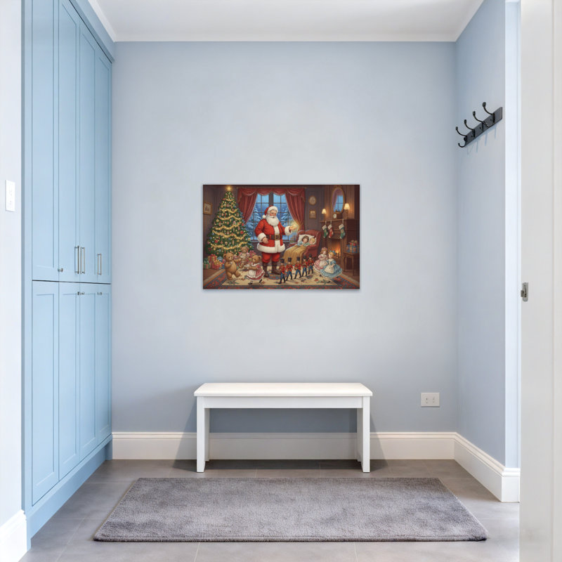 Noël, père Noël, arbre de Noël, jouets, chambre d'enfant, H 16 po x l 24 po
