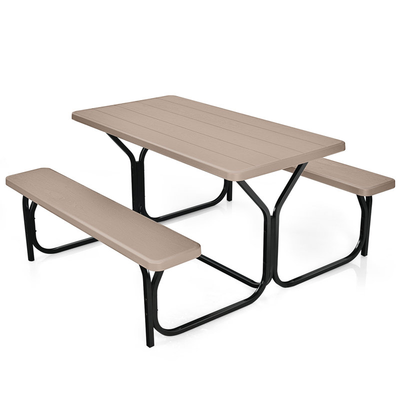 Dipeeka 4 - Person Patio Dining Set with Rectangular Table