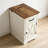 Farmhouse End Table With Built-In Outlets & Adjustable Shelves-768861409