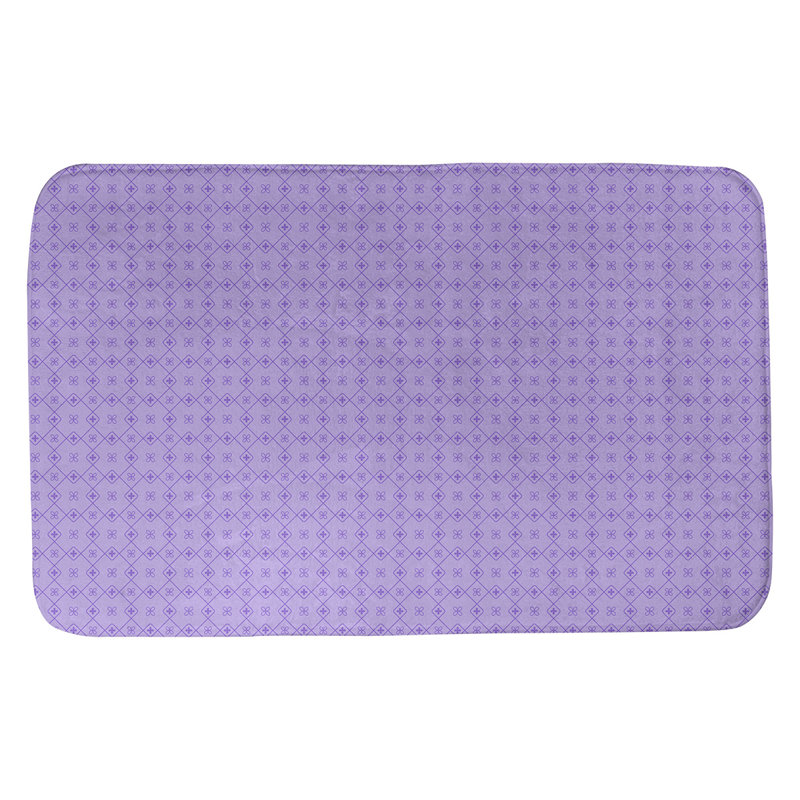 Bueschel Memory Foam Non-Slip Bath Rug, 17" W x 24" L, Purple
