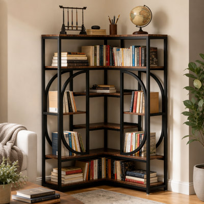 Industrial Style Display Rack,Bookcase,Corner Bookshelf