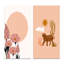 «Boho Wild Animal Minimalistic Art Earth Tones II», ensemble de 2 reproductions-1990732249-1990732251