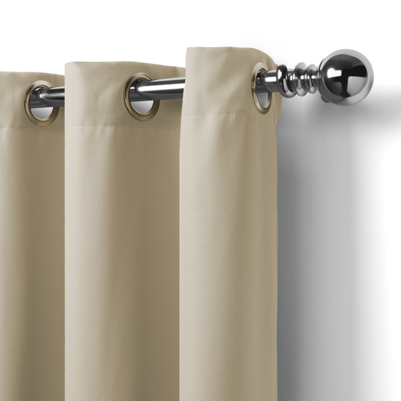 Kenefic Room Darkening Indoor Outdoor Curtain Panel, 52" W x 95" L, Taupe