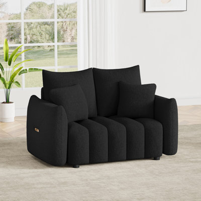 Causeuse rembourrée en tissu 58 po Modern