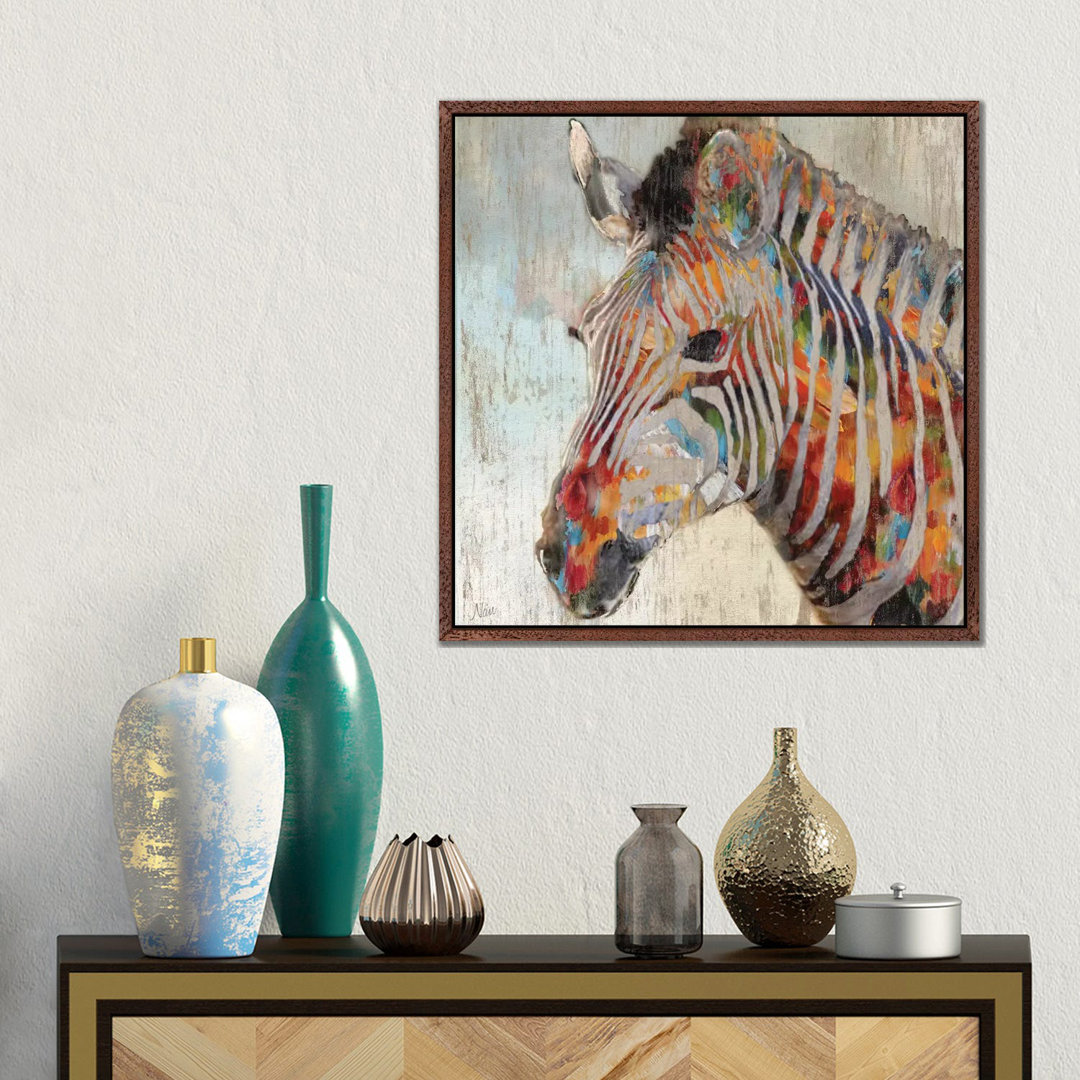 Leinwandbild Paint Splash Zebra von Nan