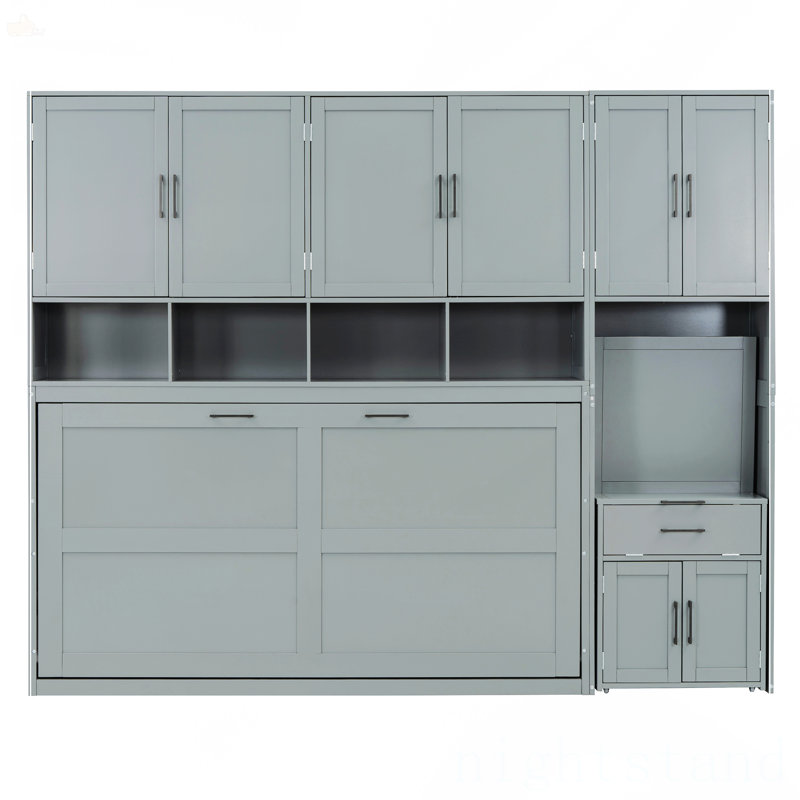 Lit escamotable simple avec lit escamotable et garde-robe