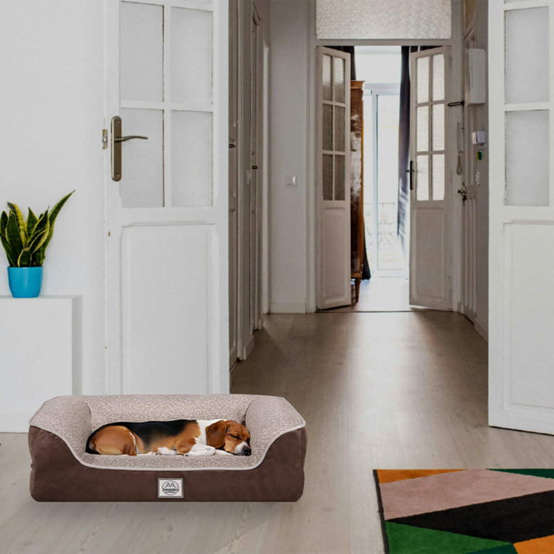 Jungolica Orthopedic Pet Bed, 55cm H x 35cm W x 18cm D, Brown