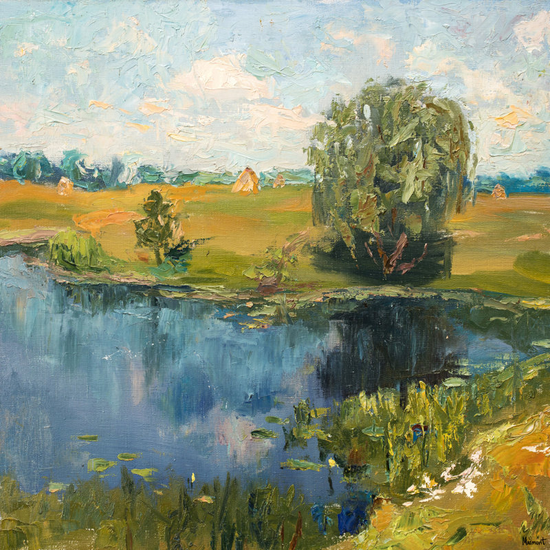 Verdant Fields 1 Piece Wrapped Canvas Painting, 66cm H x 66cm W x 3.81cm D
