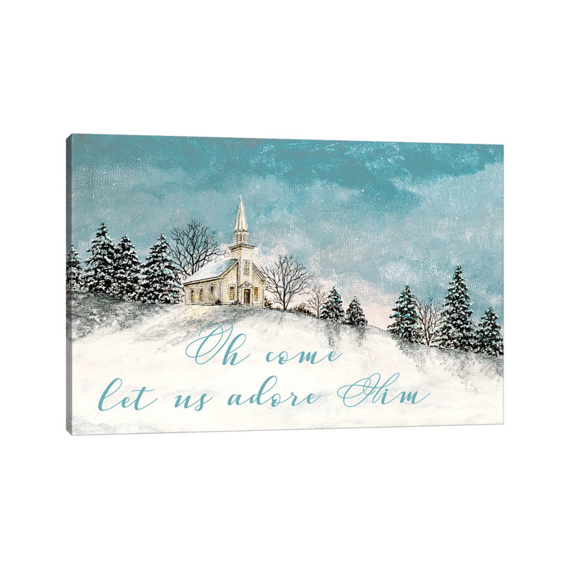 Let Us Adore Him by James Redding - Wrapped Canvas Painting, 45.72cm H x 66.04cm W x 1.91cm D