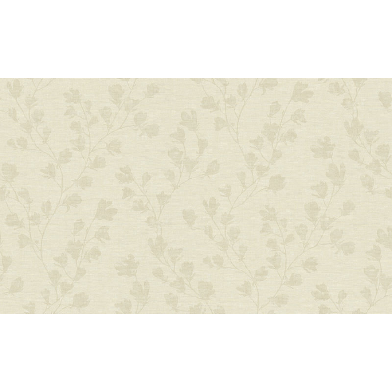 Fusion Floral Trail Motif 32.97' L x 20.87" W Wallpaper Roll, Taupe/Beige