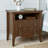 Avenall Nightstand With Charging Station, Vintage Bedside Table With 2 Fluted Drawers And Open Shelf, Rustic End Table With Power Outlet And Usb Ports For Bedroom, Walnut-1257994008