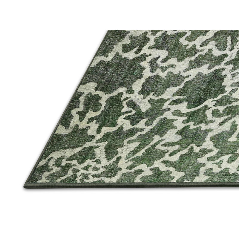 Tapis bleu/beige contemporain, Rectangle 5 pi x 8 pi