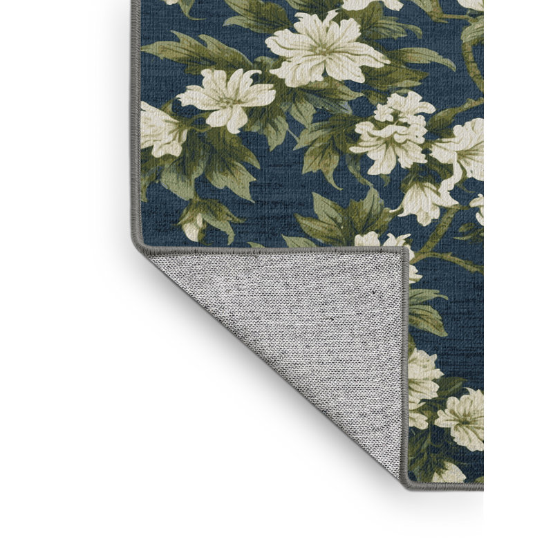 Tapis vert botanique lavable à la machine, Rectangle 4 pi x 6 pi