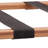 Fully Assembled Folding Bamboo Luggage Rack with Lower Storage Shelf Straps