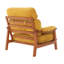 Chaise d'appoint Mid-Century avec structure en bois massif et coussins amovibles-132274198