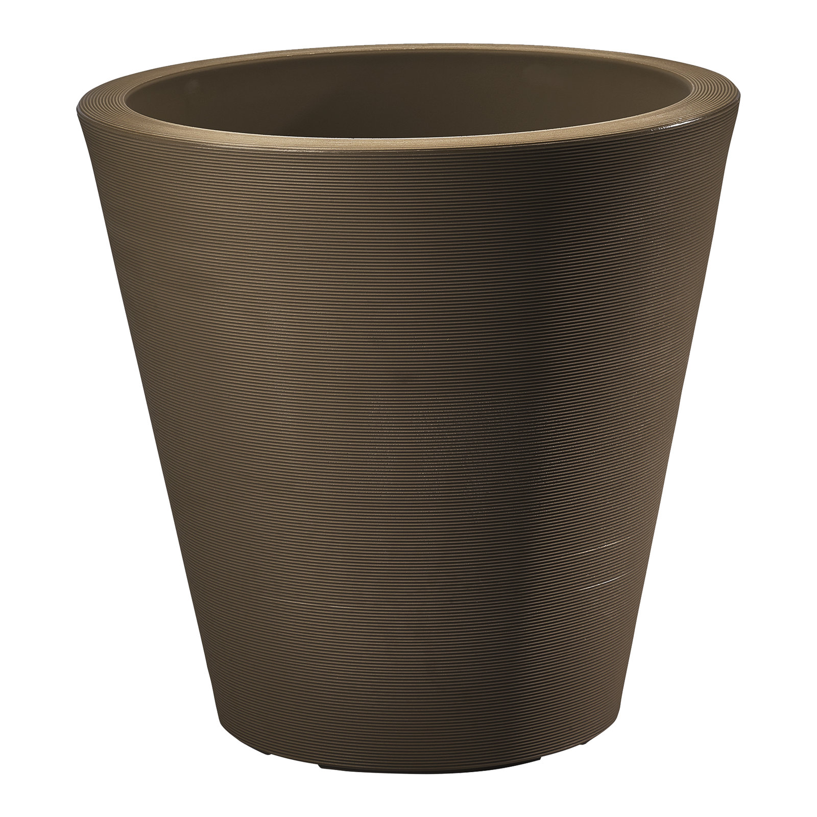 Madison Indoor/Outdoor Modern Round Planter, Mocha, 26" H x 26" W x 26" D