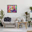 «Ba-449-Floater Vivid Cat», peinture encadrée sur toile par Image World-96114540-96114541