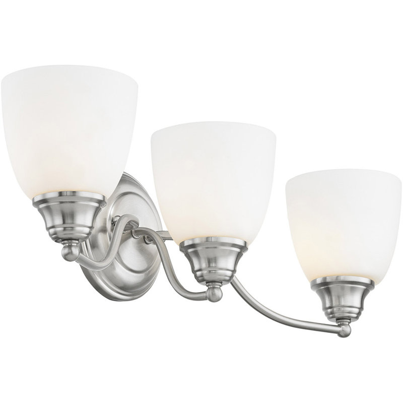 Éclairage pour meuble-lavabo 3 lumières Fennimore, Nickel brossé