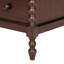 Commode en bois massif brun 46 po avec 6 tiroirs Beckett Morocco-113421387