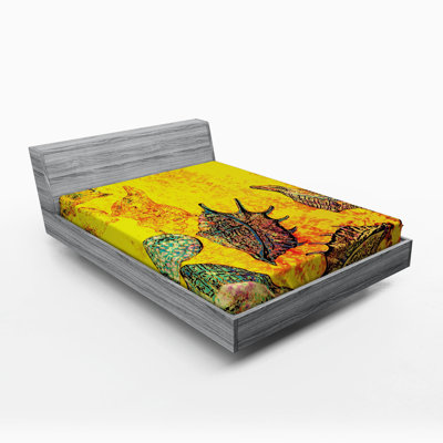 Seashells Microfiber Fitted Sheet