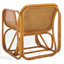 Brauner Rattan Pole Accent Chair