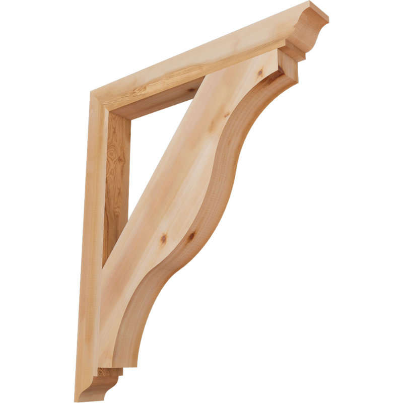 Support traditionnel Funston, Cèdre rouge de l'Ouest, Lisse, H 40 po x l 3,5 po x P 34 po