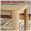 Table basse de coin en bois avec tablette de rangement Arc