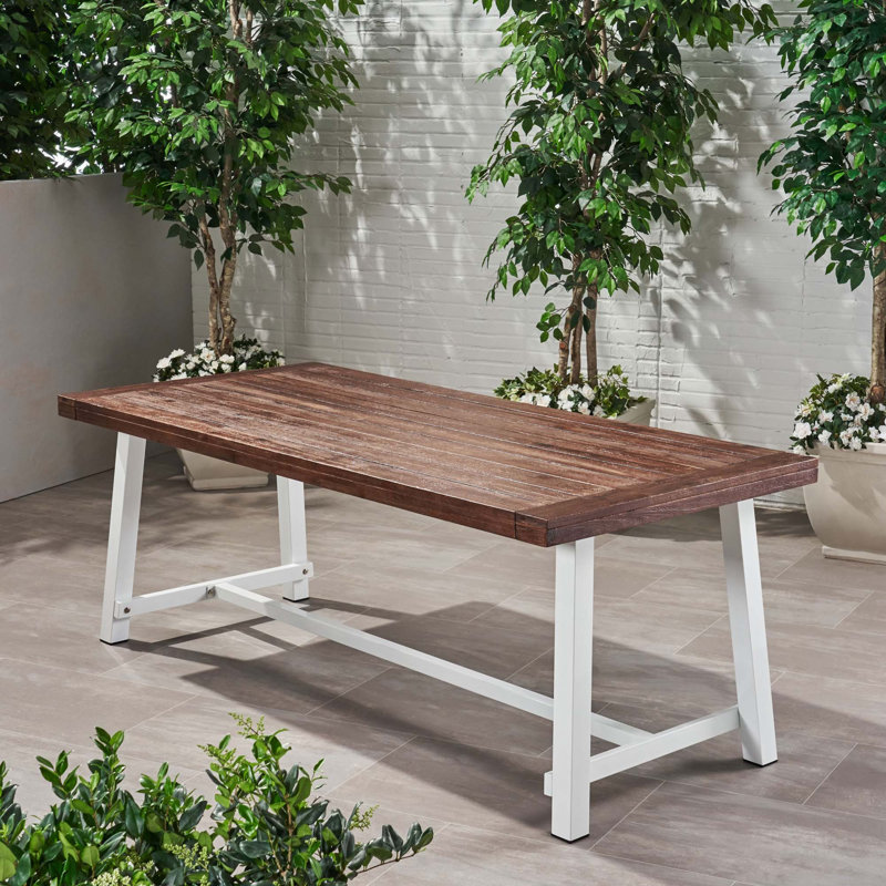 Table de salle à manger d'extérieur, Dark brown&White