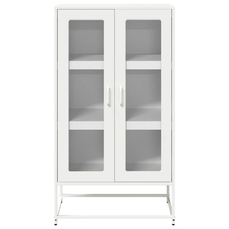 Highboard 68X39x123 Cm Steel, White