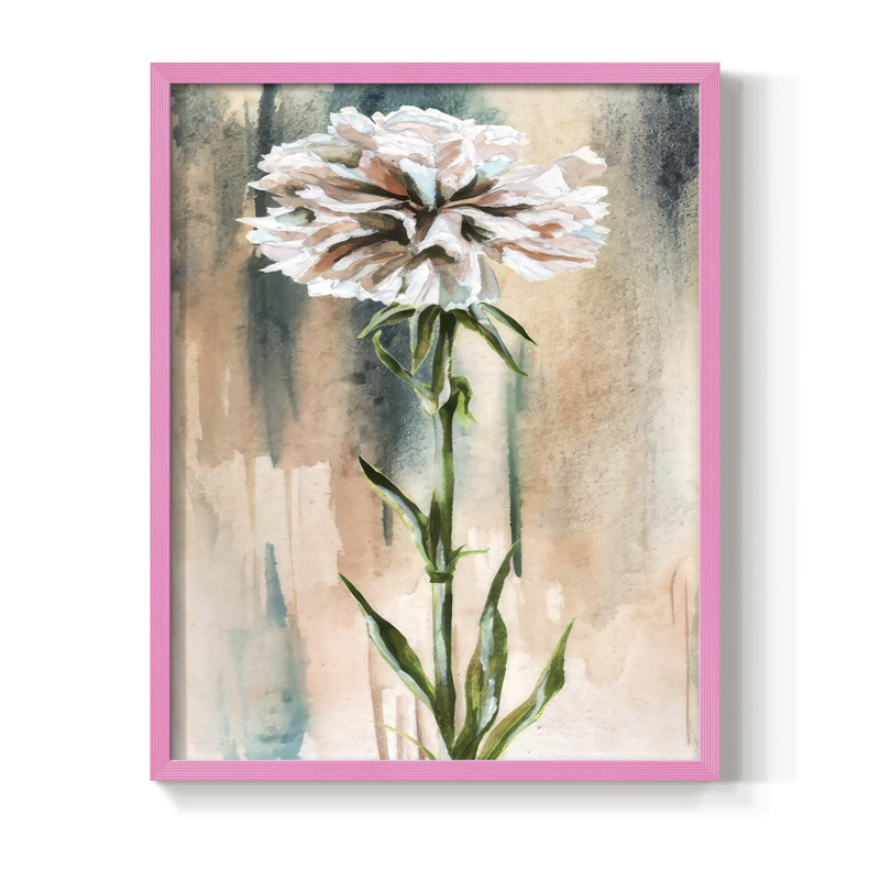 Emerald Dream I Framed Print - Solid Wood, 11" H x 9" W, Pink
