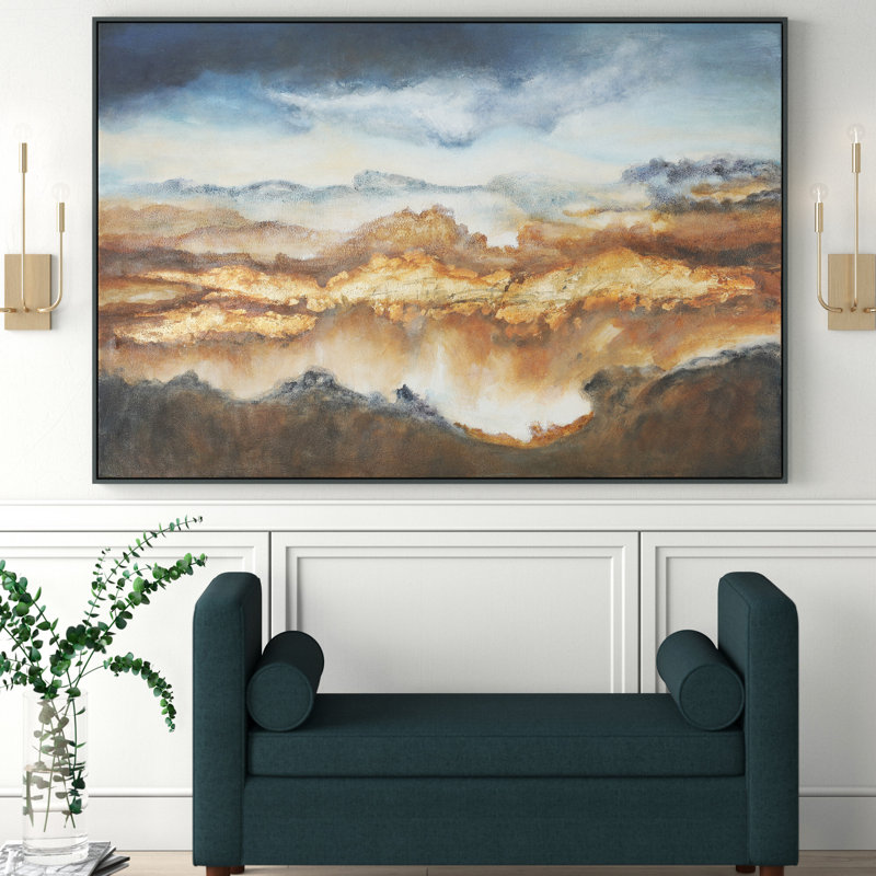 «Valley of Light» par PH Burchett - Reproduction d'art sur cadre flottant