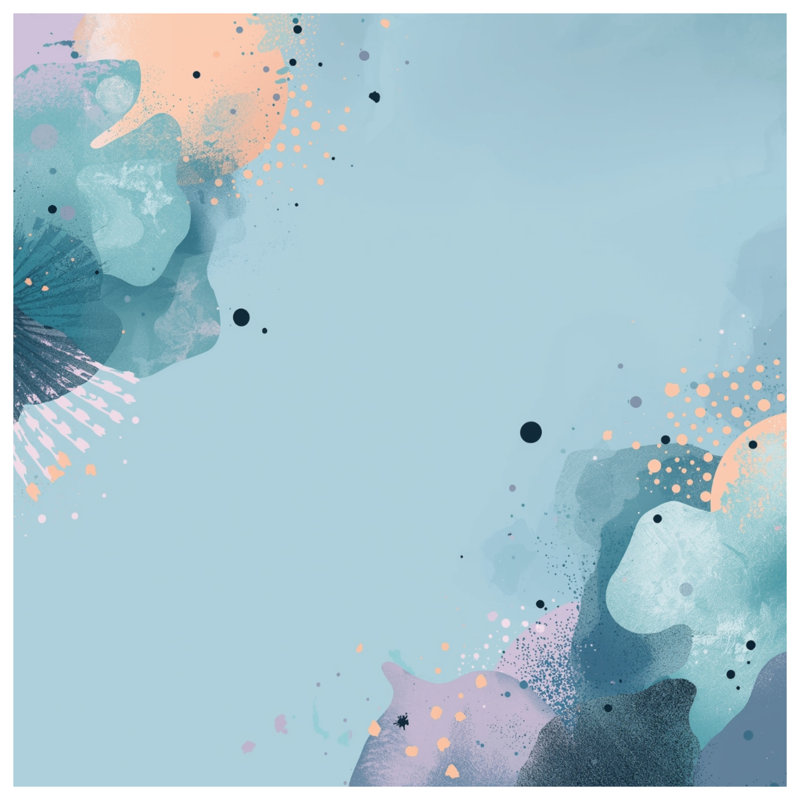 Blue Abstract Splash Comforter, Queen