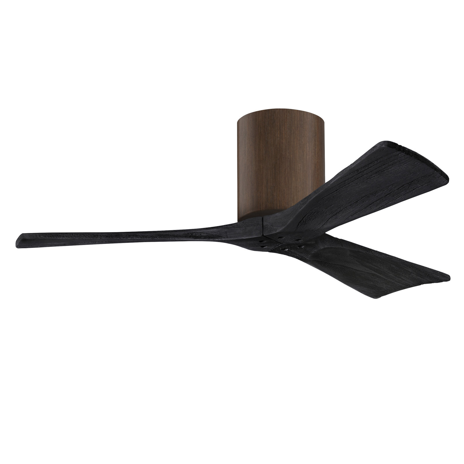 Olivier 3 Blade Ceiling Fan, Walnut, Matte Black, 42"
