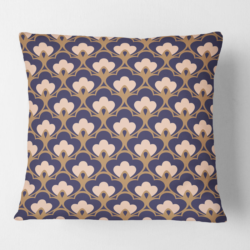 Coussin décoratif rétro rétro Mid-Century, 18 po x 18 po