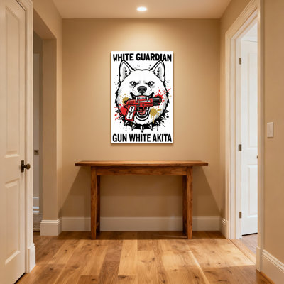 Animaux blanc pistolet Guardian blanc Akita