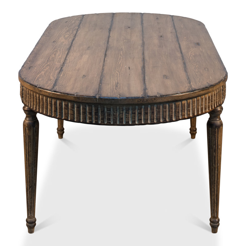 Olguin Oval Pine Wood Dining Table