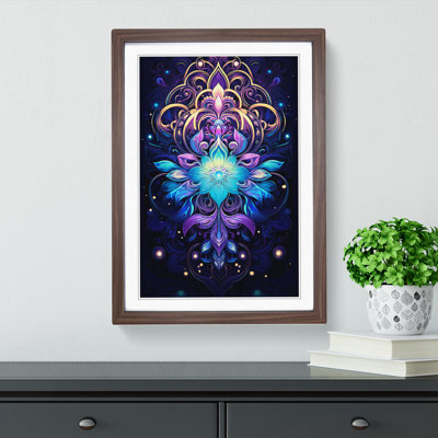 Mandala Nouveau - Single Picture Frame Print on Wood