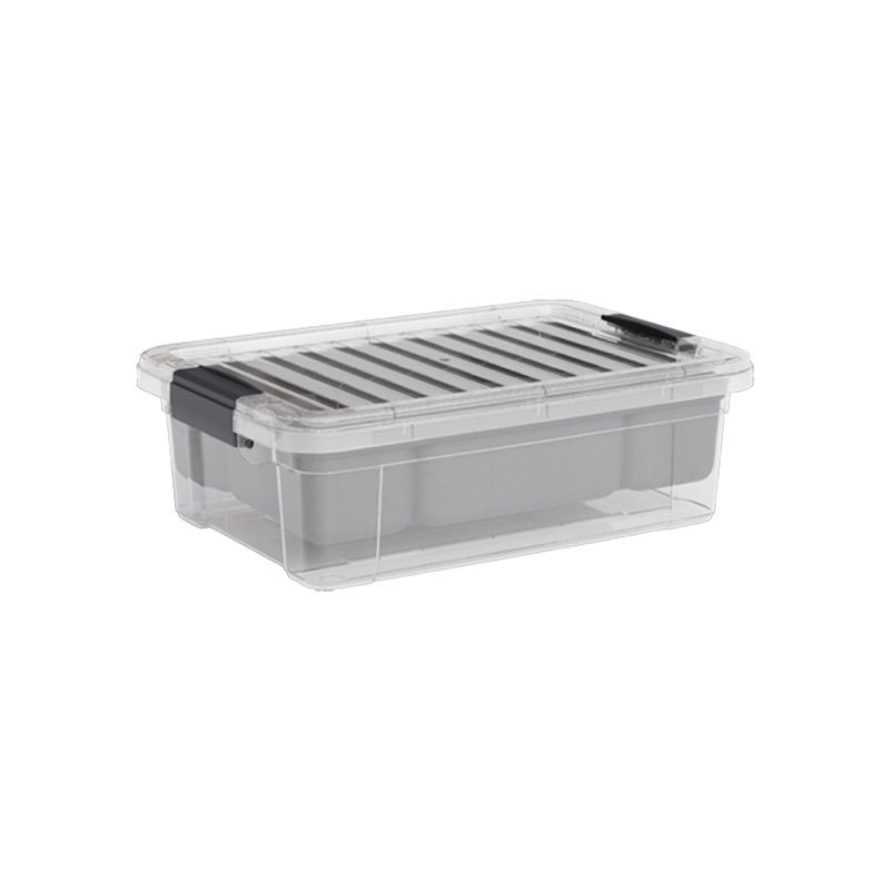  Mini bac de rangement transparent avec couvercle, 1,27 pte Boîte de rangement en plastique pour la maison, paquet de 36