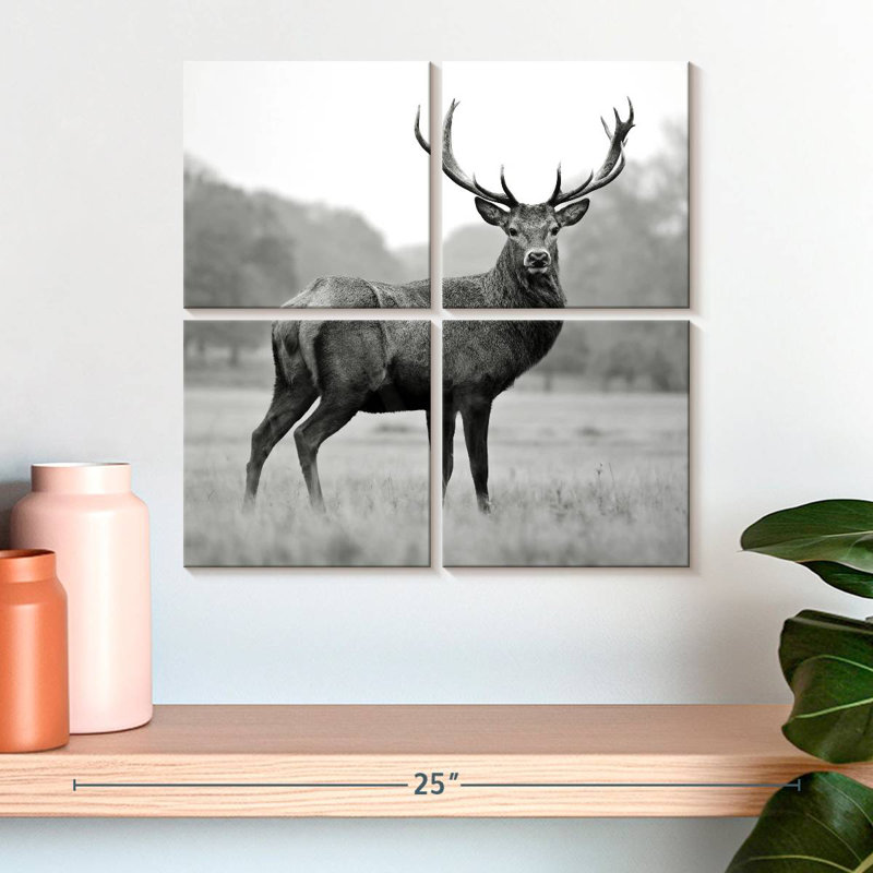 Proud Deer BW, H 18 po x l 18 po