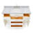 55'' Single Bathroom Vanity with Carrara Marble Top-85364310