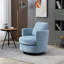 Fauteuil demi-tonneau pivotant avec revêtement Zarren-725816017