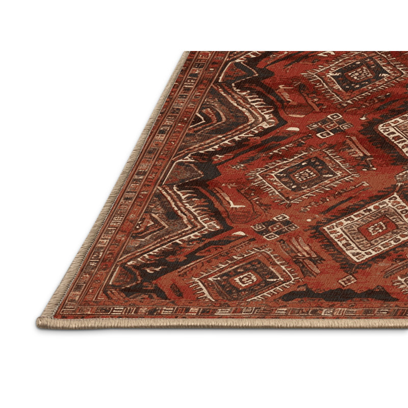 Tapis brun lavable à la machine, Rectangulaire 8 pi x 12 pi