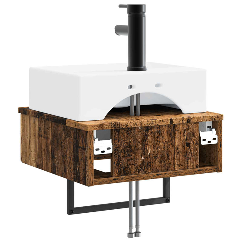 400 mm Bathroom Vanity, Old Wood