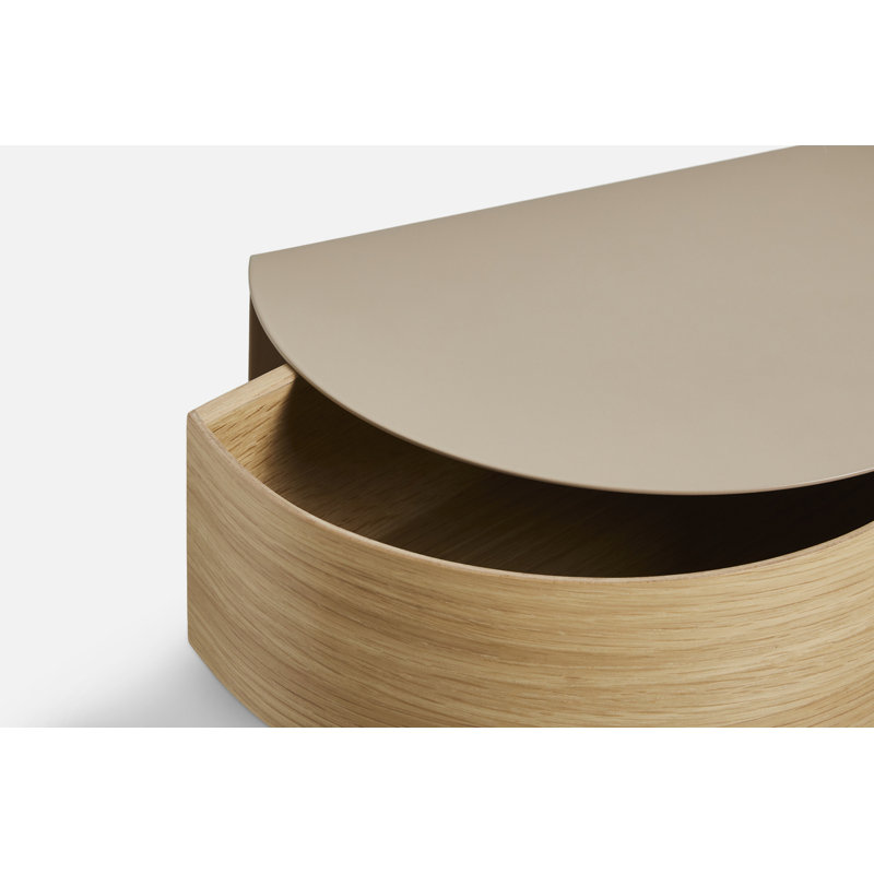 Wallie Wall Drawer, Oak/Gray Beige