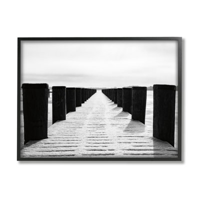 " Winter Dock Snowy Beach " by Aledanda