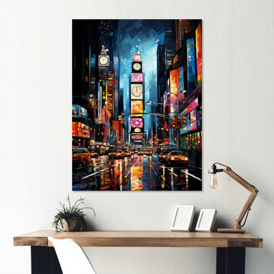 New York City Time Square Lights II - New York City Metal Wall Art