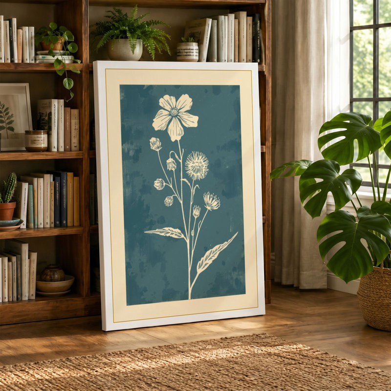Delicate Blooms Botanical - Wrapped Canvas, 30x20 - 76.2 x 50.8 cm, Cream Border