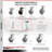 5 Inch Heavy Duty Phenolic Caster Set with Ball Bearings Set of 4 Service Caster