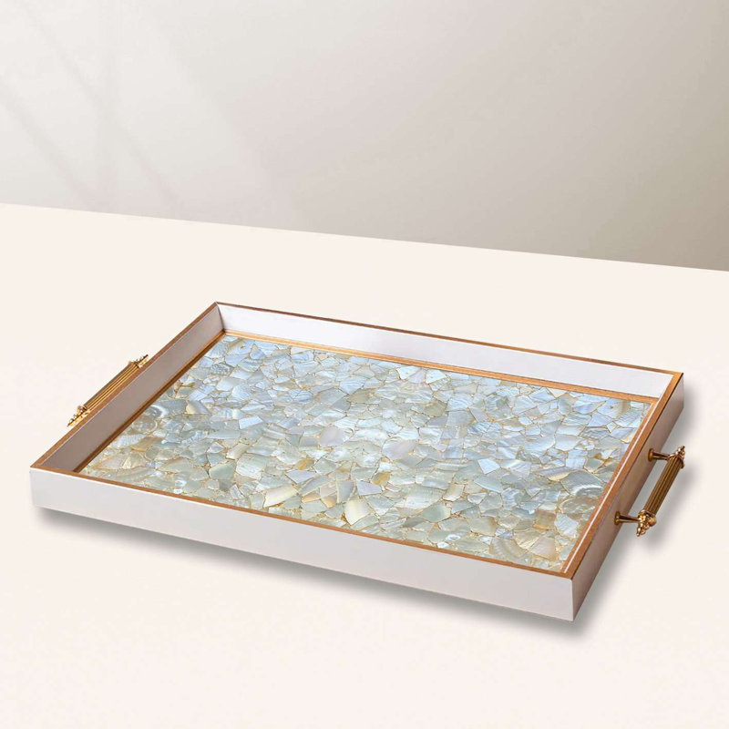 Élégant plateau de service en verre 19,7 x 11,4 x 1,4 pouces | 100% verre de haute qualité | Parfait pour recevoir et servir | Conception élégante et fonctionnelle pour la maison et les fêtes | Durable et facile à nettoyer