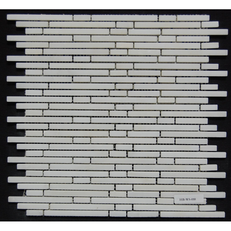 Carreau de mosaïque linéaire en marbre 0,62 "x 3"